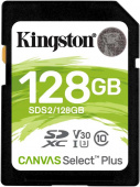 Флеш карта SDXC Kingston 128GB SDS2/128GB Canvas Select Plus w/o adapter от магазина РЭССИ