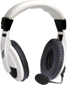 Наушники с микрофоном Defender Gryphon HN-750 белый/черный 2м накладные оголовье (63747) от магазина РЭССИ