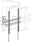 Кронштейн для телевизора Arm Media LCD-413 черный 26"-55" макс.35кг настенный поворот и наклон от магазина РЭССИ