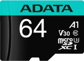 Флеш карта microSDXC 64GB A-Data AUSDX64GUI3V30SA2-RA1 Premier Pro + adapter от магазина РЭССИ