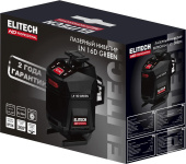 Нивелир лазерн. Elitech LN 16D GREEN 2кл.лаз. 520нм цв.луч. зеленый 4луч. (204737) от магазина РЭССИ