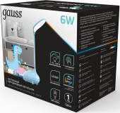 Светильник Gauss Qplus GTL701 (GT7016) настольный LED голубой 6Вт от магазина РЭССИ