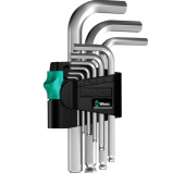 Набор Г-образных ключей с шаром Wera 9 предметов WE-133163 от магазина РЭССИ