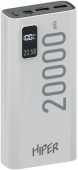 Мобильный аккумулятор Hiper EP 20000 20000mAh 3A QC PD 2xUSB белый (EP 20000 WHITE) от магазина РЭССИ