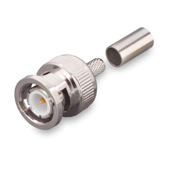 Разъем B-111F (BNC-C58P) BNC(male) на кабель RG-58, обжимной от магазина РЭССИ