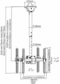 Кронштейн для телевизора Arm Media LCD-1850 черный 26"-65" макс.90кг потолочный поворот и наклон от магазина РЭССИ