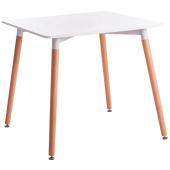 Стол Tetchair John (mod. t1003) МДФ/дерево 80x80x75 см white (белый) / natural (натуральный) 15173 от магазина РЭССИ