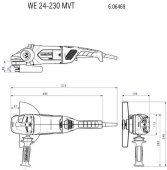 Углошлифовальная машина Metabo WE 24-230 MVT 2400Вт 6600об/мин рез.шпин.:M14 d=230мм (606470000) от магазина РЭССИ