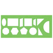 Трафарет геометрических фигур Стамм пластиковый зеленый ТТ11 от магазина РЭССИ