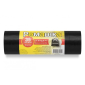 Мешки для мусора в рулоне с завязками (10 шт; 35 л; 50x58 см; 25 мкм; черные; ПВД) Ромашка ЗВС3510Ч от магазина РЭССИ