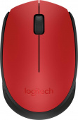 Мышь Logitech M171 красный/черный оптическая (1000dpi) беспроводная USB для ноутбука (2but) от магазина РЭССИ