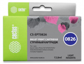 Картридж струйный Cactus CS-EPT0826 T0826 светло-пурпурный (13.8мл) для Epson Stylus Photo R270/290/RX590 от магазина РЭССИ