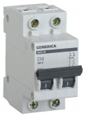 Выключатель автоматический IEK MVA25-2-010-C Generica 10A тип C 4.5kA 2П 400В 2мод серый (упак.:1шт) от магазина РЭССИ