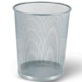 Металлическая корзина для бумаг BRAUBERG Germanium большая 20 литров серебристая 231957 от магазина РЭССИ