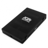 USB 2.0 Внешний корпус 2.5" SATA HDD/SSD AgeStar SUBCP1 (BLACK) USB2.0 пластик черный безвинтовая конструкция от магазина РЭССИ