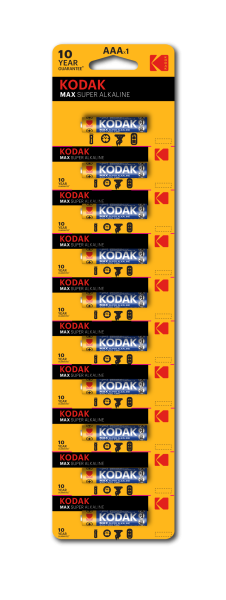 Батарейка Kodak LR03-10BL MAX SUPER Alkaline [K3A-10] (100/1000/36000) от магазина РЭССИ