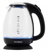 Чайник электрический Hyundai HYK-G3804 1.7л. 2200Вт черный (корпус: стекло) от магазина РЭССИ