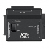 Адаптер-переходник для HDD AgeStar FUBCP2 IDE SATA SATA пластик черный 2.5" 3.5" 5.25" от магазина РЭССИ
