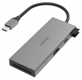 Разветвитель USB-C Hama H-200110 6порт. серый (00200110) от магазина РЭССИ