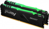 Память DDR4 2x16Gb 2666MHz Kingston KF426C16BB1AK2/32 Fury Beast RGB RTL PC4-21300 CL16 DIMM 288-pin 1.2В dual rank с радиатором Ret от магазина РЭССИ