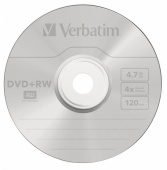 Диск DVD+RW Verbatim 4.7Gb 4x Cake Box (10шт) (43488) от магазина РЭССИ