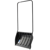 Пластиковый движок для уборки снега СИБРТЕХ 690x470x1420 мм стальная рукоятка 61642 от магазина РЭССИ