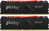 Память DDR4 2x16GB 3600MHz Kingston KF436C18BB2AK2/32 Fury Beast RGB RTL Gaming PC4-28800 CL18 DIMM 288-pin 1.35В dual rank с радиатором Ret от магазина РЭССИ