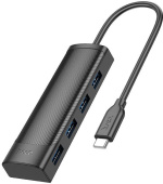 Разветвитель USB-C Hoco HB41 Type-C 4порт. черный от магазина РЭССИ