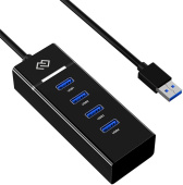 Разветвитель USB-C Digma DHUB-4USB-C-3.0 4порт. черный от магазина РЭССИ