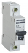 Выключатель автоматический IEK MVA25-1-020-C Generica 20A тип C 4.5kA 1П 230/400В 1мод серый (упак.:1шт) от магазина РЭССИ