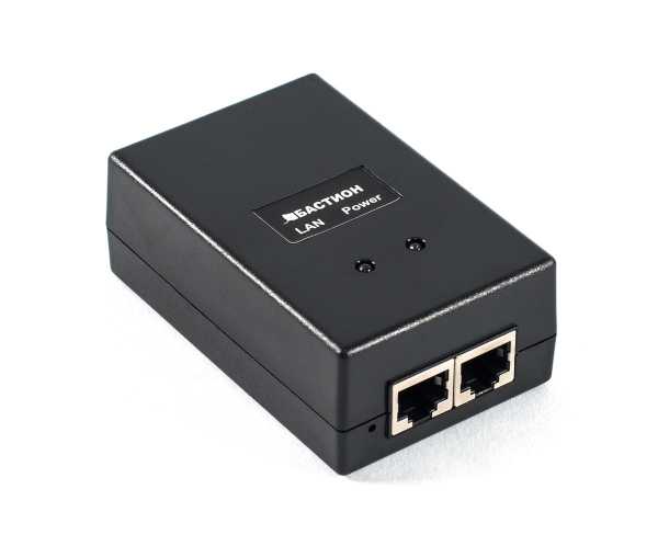Инжектор POE PSE-PoE.220AC/28VA 55 В 05 А стандарты IEEE 802.3af IEEE 802.3at. от магазина РЭССИ