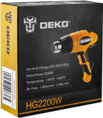 Технический фен Deko HG2200W 2200Вт темп.350/600С от магазина РЭССИ