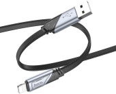 Кабель Hoco U119 Machine iP USB (m)-Lightning (m) 1.2м черный коробка плоский от магазина РЭССИ