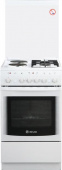 Плита Комбинированная De Luxe 506022.05гэ(кр) ЧР-030 белый (стеклянная крышка) реш.чугун от магазина РЭССИ