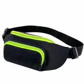 Сумка на пояс BRAUBERG RIO черная с салатовыми деталями 30x12x10 см 270823 от магазина РЭССИ