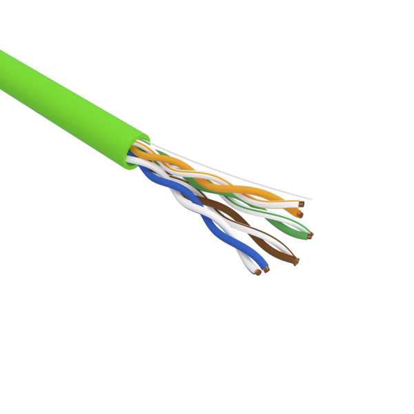 Витая пара U/UTP CAT 5e нг(А)-LSLTx 4PR 24AWG INDOOR SOLID зеленый от магазина РЭССИ
