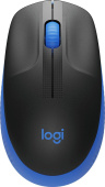 Мышь Logitech M190 черный/синий оптическая (1000dpi) беспроводная USB (2but) от магазина РЭССИ