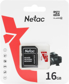 Флеш карта microSDHC 16GB Netac NT02P500ECO-016G-R P500 Eco + adapter от магазина РЭССИ