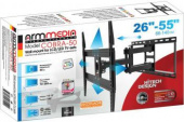 Кронштейн для телевизора Arm Media COBRA-50 черный 26"-55" макс.35кг настенный поворотно-выдвижной и наклонный от магазина РЭССИ