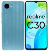 Смартфон Realme C30 64Gb 4Gb голубой моноблок 3G 4G 6.5" 720x1600 Android 11 8Mpix 802.11 b/g/n GPS GSM900/1800 GSM1900 TouchSc от магазина РЭССИ