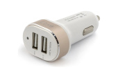 Автомобильное зарядное устройство BYZ 2хUSB-А 2.1 А белый с серебром 23750-YL-803WS от магазина РЭССИ