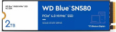 Накопитель SSD WD S PCIe 4.0 x4 2TB WDS200T3B0E Blue SN580 M.2 2280 от магазина РЭССИ