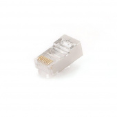 Вилка Cablexpert RJ-45 (8P8C) PLUG5SP универсальная кат.5e экранированная контакты 30 микрон (100 шт.) от магазина РЭССИ