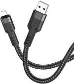 Кабель Hoco U110 iP USB (m)-Lightning (m) 1.2м черный коробка от магазина РЭССИ