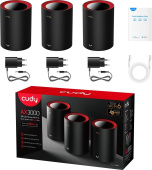 Бесшовный Mesh роутер Cudy M3000(3-Pack) AX3000 100/1000/2500BASE-T (упак.:3шт) от магазина РЭССИ