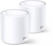 Бесшовный Mesh роутер TP-Link Deco X60(2-Pack) AX3000 10/100/1000BASE-TX белый от магазина РЭССИ