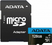 Флеш карта microSDXC 128Gb Class10 A-Data AUSDX128GUICL10A1-RA1 Premier Pro + adapter от магазина РЭССИ