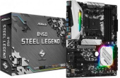 Материнская плата Asrock B450 STEEL LEGEND Soc-AM4 AMD B450 4xDDR4 ATX AC`97 8ch(7.1) GbLAN RAID+HDMI+DP от магазина РЭССИ