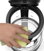 Чайник электрический Tefal KI840830 1.7л. 2200Вт черный корпус: стекло/пластик (1510002137) от магазина РЭССИ