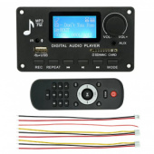 JQ-D006BT модуль МП3, FLAC декодер с LCD дисплеем и FM Radio, Bluetooth, (пульт) 12в. от магазина РЭССИ